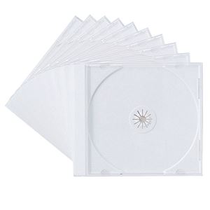 （まとめ）サンワサプライ DVD・CDケース（ホワイト） FCD-PN10W【×5セット】 - 拡大画像