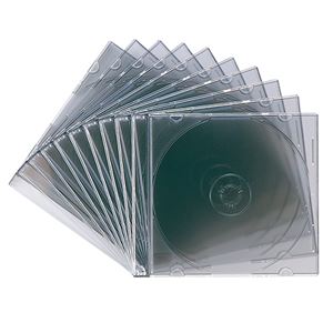 （まとめ）サンワサプライ DVD・CDケース（クリアブラック） FCD-PU10BK【×10セット】 - 拡大画像