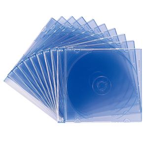 （まとめ）サンワサプライ DVD・CDケース（クリアブルー） FCD-PU10BL【×10セット】 - 拡大画像