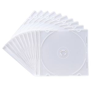 （まとめ）サンワサプライ DVD・CDケース（マットホワイト） FCD-PU10MW【×10セット】 - 拡大画像