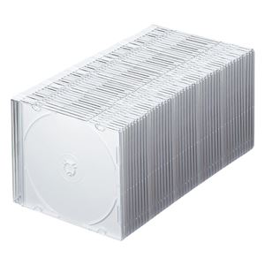（まとめ）サンワサプライ DVD・CDケース（マットホワイト） FCD-PU50MW【×2セット】 - 拡大画像