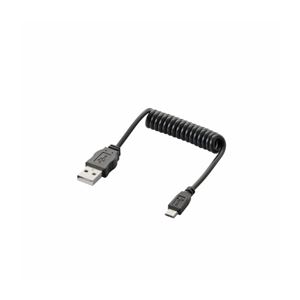 （まとめ）エレコム 充電専用Micro-USBケーブル（カールケーブル） MPA-AMBCCRSBK【×5セット】 - 拡大画像