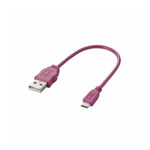 （まとめ）エレコム Micro-USB（A-MicroB）ケーブル MPA-AMBCL02PN【×5セット】 - 拡大画像