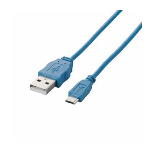 （まとめ）エレコム Micro-USB（A-MicroB）ケーブル MPA-AMBCL12BU【×5セット】 - 拡大画像