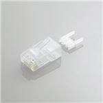 （まとめ）エレコム ツメの折れないLANコネクタ（Cat6） LD-6RJ45T10／T【×3セット】