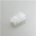 （まとめ）エレコム ツメの折れないLANコネクタ（Cat5e） LD-RJ45T10／T【×5セット】