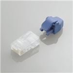 （まとめ）エレコム 保護カバー付きツメの折れないLANコネクタ（Cat5e） LD-RJ45T10／TP【×3セット】