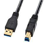 （まとめ）サンワサプライ USB3.0ケーブル1m黒 KU30-10BK【×3セット】