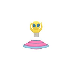 （まとめ）GREENHOUSE 宇宙人形USBメモリ 8GB イエロー GH-UFDAL8G-YL【×2セット】 - 拡大画像