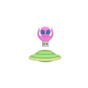 （まとめ）GREENHOUSE 宇宙人形USBメモリ 8GB ピンク GH-UFDAL8G-PK【×2セット】 - 拡大画像