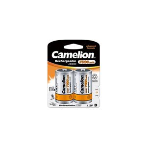 （まとめ）Camelion 7000mAh単1形ニッケル水素充電池 2本パック NH-D7000BP2【×2セット】 - 拡大画像