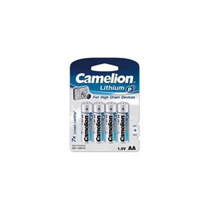 （まとめ）Camelion 単3形リチウム電池 4本パック FR6-BP4【×5セット】 - 拡大画像