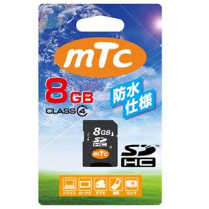 （まとめ）mtc（エムティーシー） SDHCカード 8GB CLASS4 （PK） MT-SD08GC4W【×5セット】 - 拡大画像