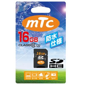 (まとめ)mtc(エムティーシー) ドライブレコーダー対応SDHCカード 16GB CLASS10 (PK) MT-SD16GC10W (UHS-1対応)【×2セット】 商品画像