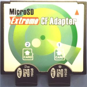 （まとめ）mtc（エムティーシー） CF変換アダプター（microSD用） MT-CFMI02【×3セット】 - 拡大画像