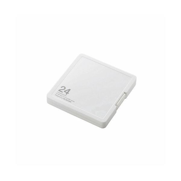 （まとめ）エレコム SD／microSDカードケース（プラスチックタイプ） CMC-SDCPP24WH(×5セット) b04