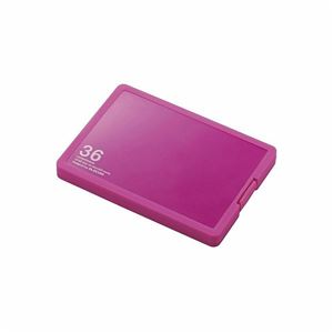 (まとめ)エレコム SD/microSDカードケース(プラスチックタイプ) CMC-SDCPP36PN【×5セット】 商品写真