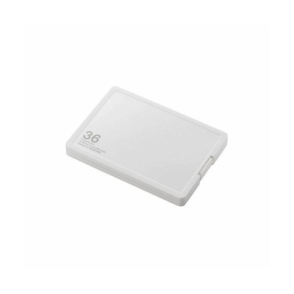（まとめ）エレコム SD／microSDカードケース（プラスチックタイプ） CMC-SDCPP36WH(×5セット) b04