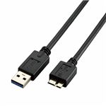 （まとめ）エレコム USB3.0ケーブル（A-microB） MPA-U3AMB05BK【×3セット】