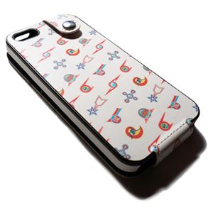 （まとめ）ブライトンネット iPHONE5／5s用チ-ムエンブレムレザ-ケ-ス BI-IPVTEULT／WH【×2セット】 - 拡大画像