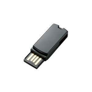 （まとめ）エレコム 回転式USB2.0メモリ MF-RSU204GBK／E【×5セット】 - 拡大画像