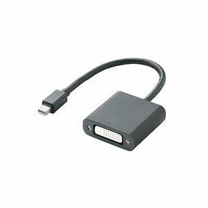 （まとめ）エレコム Mini DisplayPort-DVI変換アダプタ AD-MDPDVIBK【×2セット】 - 拡大画像