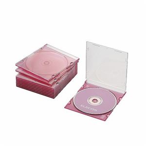 (まとめ)エレコム Blu-ray/DVD/CDケース(スリム/PS/1枚収納) CCD-JSCS10CPN【×10セット】 商品写真