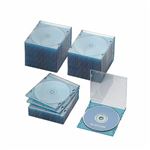 （まとめ）エレコム Blu-ray／DVD／CDケース（スリム／PS／1枚収納） CCD-JSCS50CBU【×3セット】