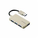 （まとめ）エレコム USB3.0対応4ポートUSBハブ U3H-A407BGD【×2セット】