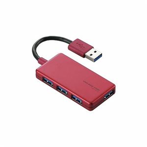 （まとめ）エレコム USB3.0対応4ポートUSBハブ U3H-A407BRD【×2セット】 - 拡大画像