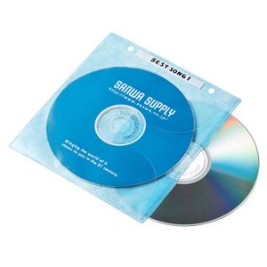 (まとめ)サンワサプライ DVD・CD不織布ケース(リング穴付・5色ミックス) FCD-FR100MXN【×5セット】 商品写真