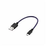 （まとめ）エレコム 2A対応microUSBケーブル（スリムタイプ） MPA-AMBCL2U02PU【×5セット】