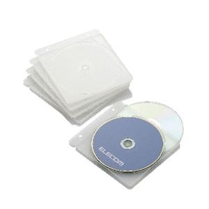 （まとめ）エレコム Blu-ray・DVD・CD用ディスクトレイ（両面収納） CCD-JPCTW5CR【×10セット】 - 拡大画像
