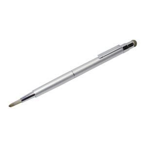 (まとめ)ミヨシ なめらか筆タッチペン付き ファイバ-ヘッドタッチペン シルバー STP-11/SL【×2セット】 商品写真
