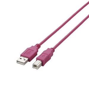 （まとめ）エレコム USB2.0ケーブル U2C-BN07PN【×10セット】 - 拡大画像