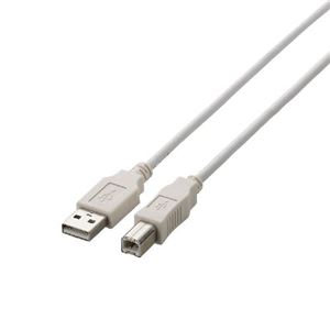 （まとめ）エレコム USB2.0ケーブル U2C-BN07WH【×10セット】 - 拡大画像