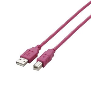 （まとめ）エレコム USB2.0ケーブル U2C-BN50PN【×5セット】 - 拡大画像