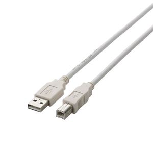 （まとめ）エレコム USB2.0ケーブル U2C-BN50WH【×5セット】 - 拡大画像
