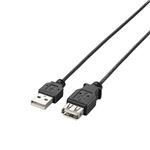 （まとめ）エレコム 極細USB2.0延長ケーブル（A-A延長タイプ） U2C-EXN05BK【×5セット】