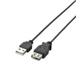 （まとめ）エレコム 極細USB2.0延長ケーブル（A-A延長タイプ） U2C-EXN10BK【×5セット】