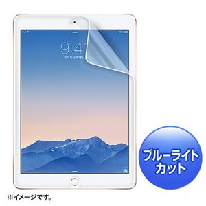 （まとめ）サンワサプライ iPadAir2用ブルーライトカット液晶保護指紋防止光沢フィルム LCD-IPAD6BC【×2セット】 - 拡大画像