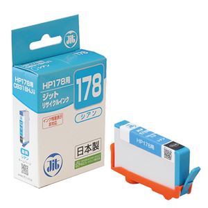 （まとめ）JIT （互換） HP：CB318HJ（シアン）対応 リサイクルインクカートリッジ JIT-H178C【×5セット】