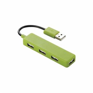 （まとめ）エレコム USB2.0ハブ（4ポートスティックタイプ） U2H-SN4BGN【×5セット】 - 拡大画像