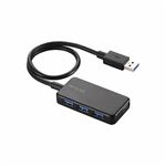 （まとめ）エレコム USB3.0ハブ（Windowsタブレット向け） U3H-A411BBK【×2セット】