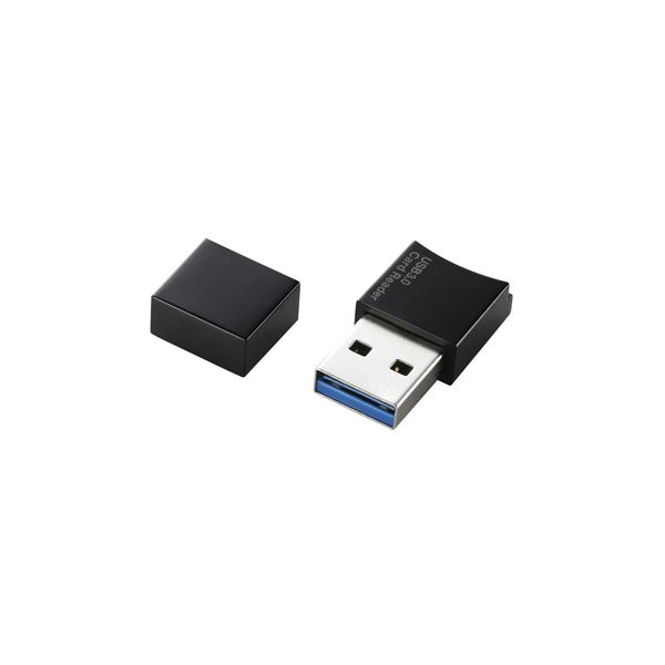 (まとめ)エレコム USB3.0対応microSD専用メモリカードリーダ MR3-C008BK(×3セット) b04