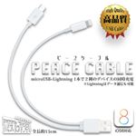 （まとめ）Libra ピースケーブル ライトニング／microUSB LBR-PCC【×10セット】