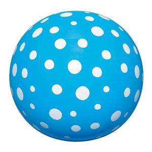 （まとめ）イガラシ 水玉ビーチボール 40cm ブルー BGP-540BL【×10セット】 - 拡大画像