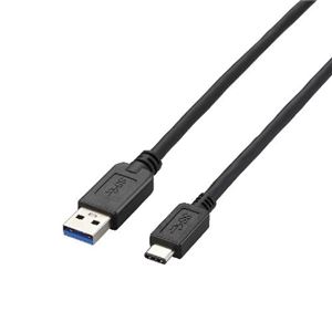 （まとめ）エレコム USB3.1ケーブル（A-TypeC） USB3-AC05BK【×2セット】 - 拡大画像