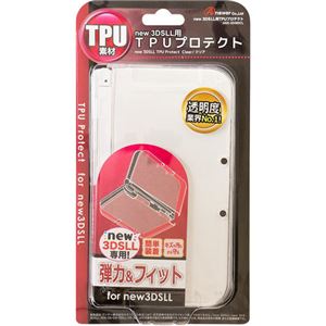 （まとめ）アンサー new 3DS LL用 「TPUプロテクト」 （クリア） ANS-3D060CL【×3セット】 - 拡大画像