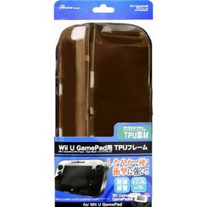 (まとめ)アンサー Wii U GamePad用「TPUフレーム」(クリアブラック) ANS-WU006BK【×3セット】 商品画像